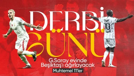 Galatasaray – Beşiktaş maçı muhtemel 11’ler